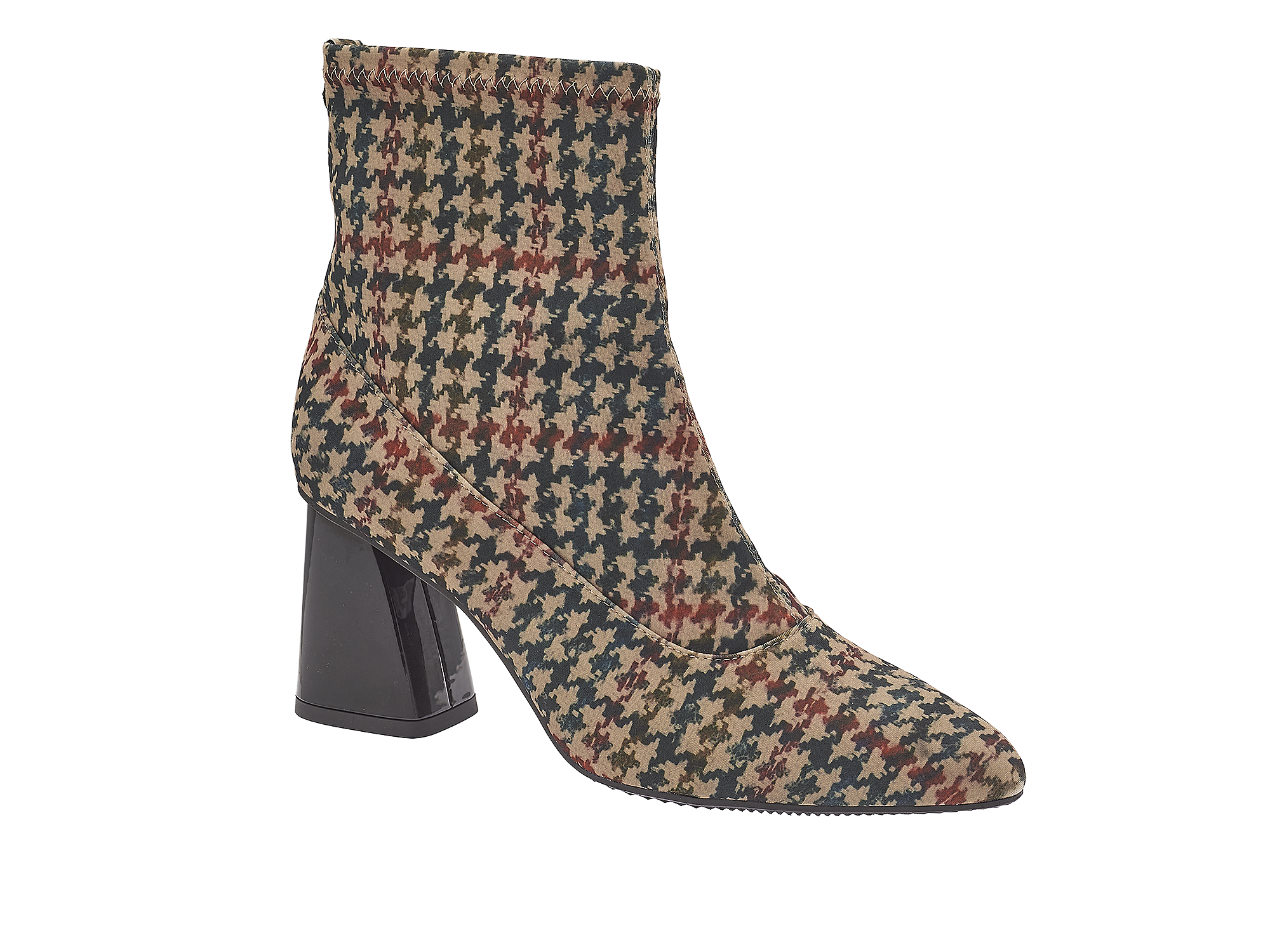 Stretch-Stiefelette im Glenscheck-Stil
