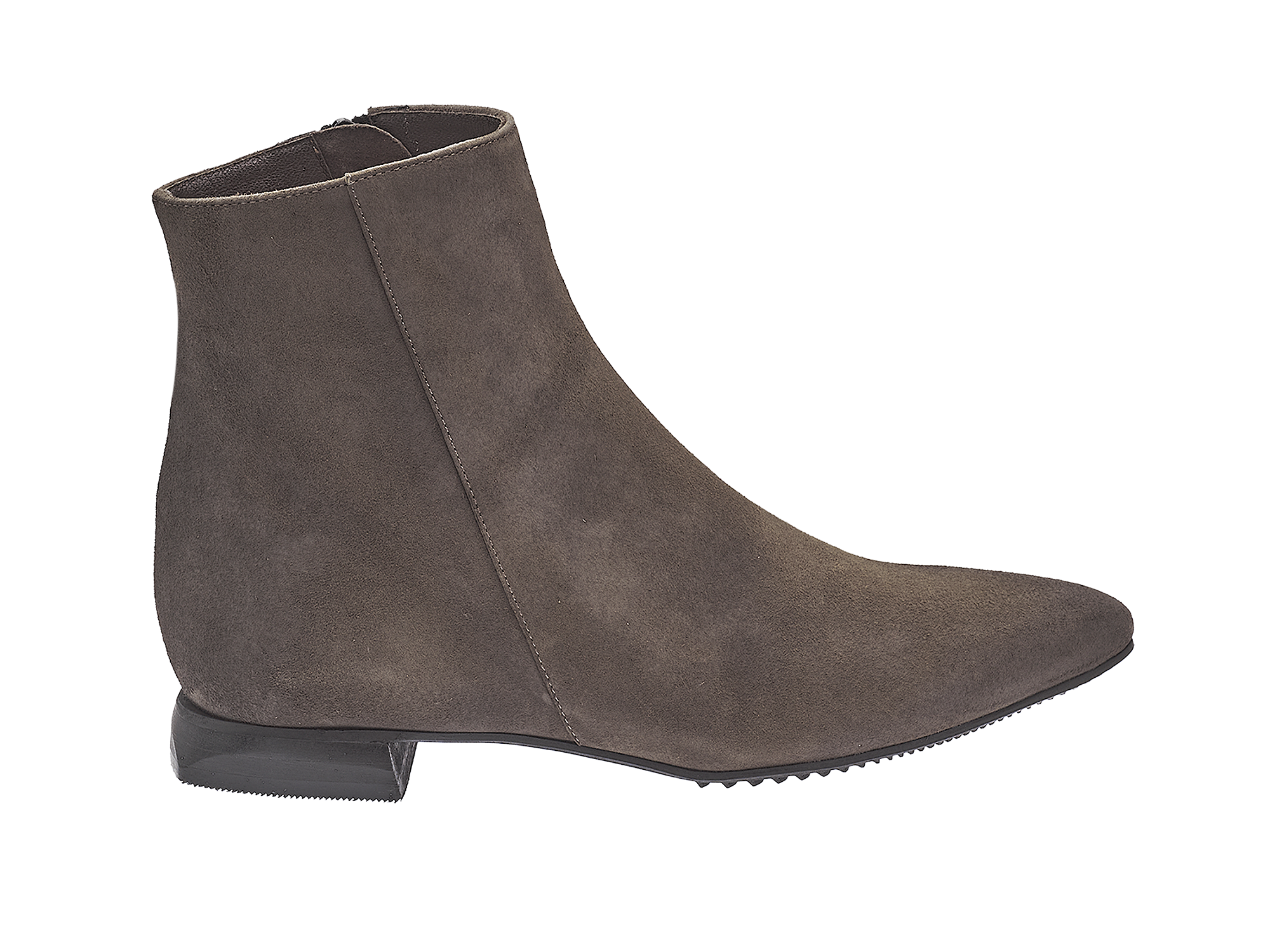 Spitze Stiefelette in taupe