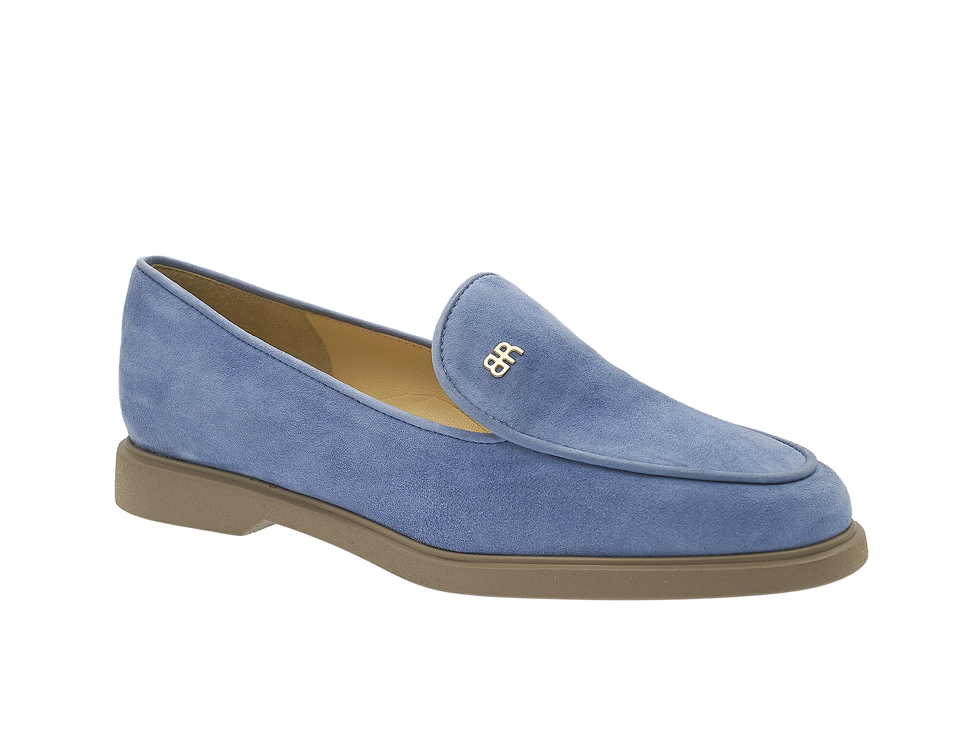 Loafer in hellblauem Wildleder