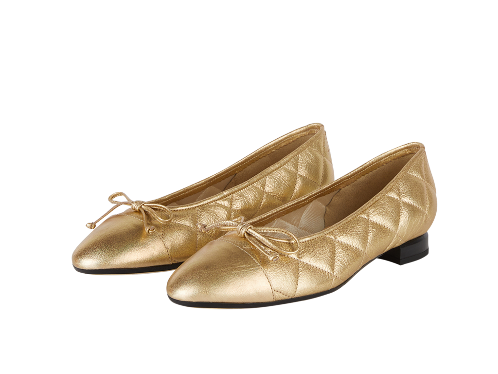 Quilted ballerina in gold