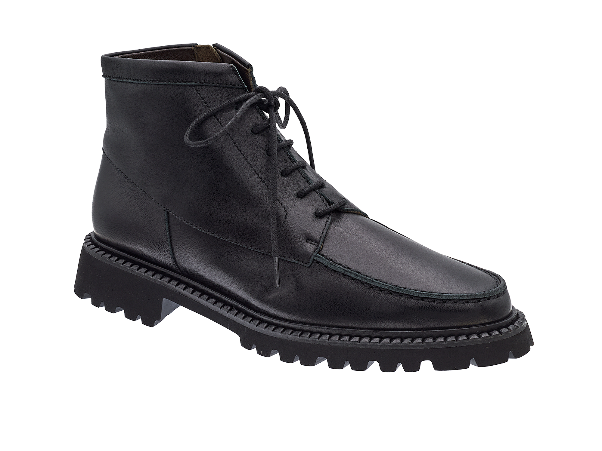 Casual lace-up ankle boot in black
