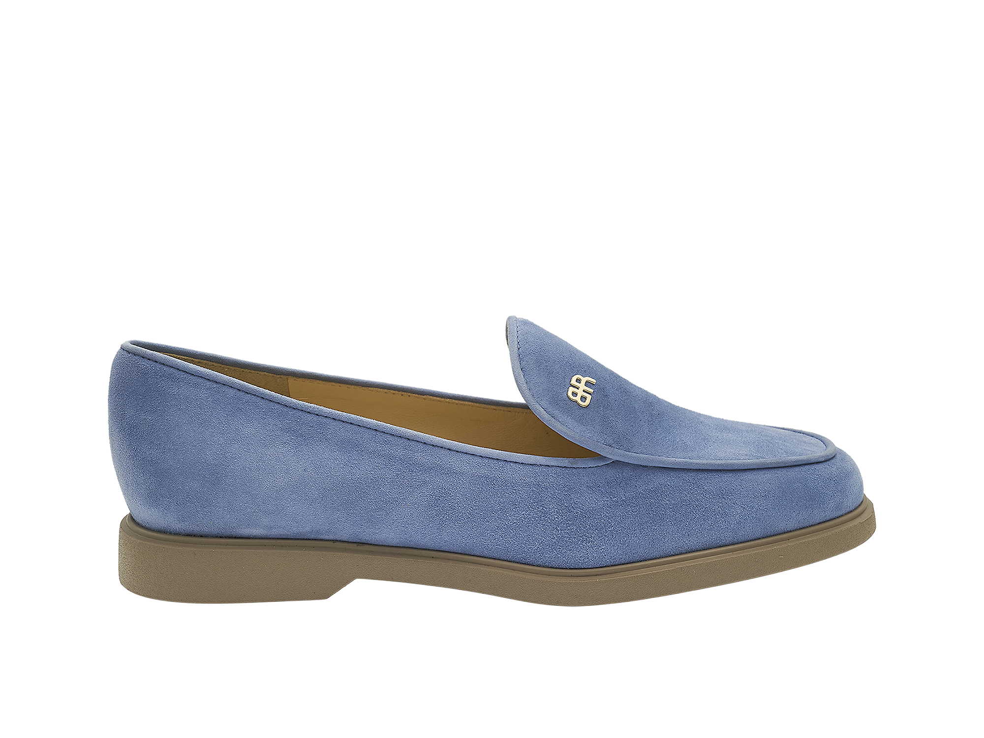 Loafer in hellblauem Wildleder