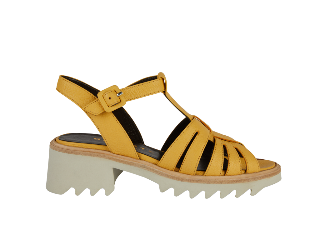 Sportliche Sandalette in gelb
