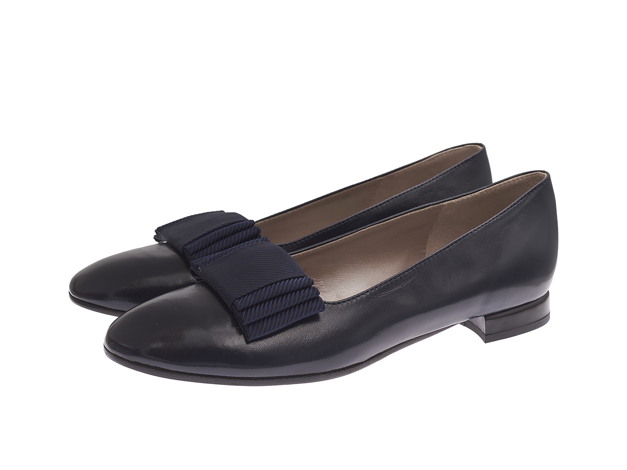 Slipper mit Schleife in blau - Brunate 100