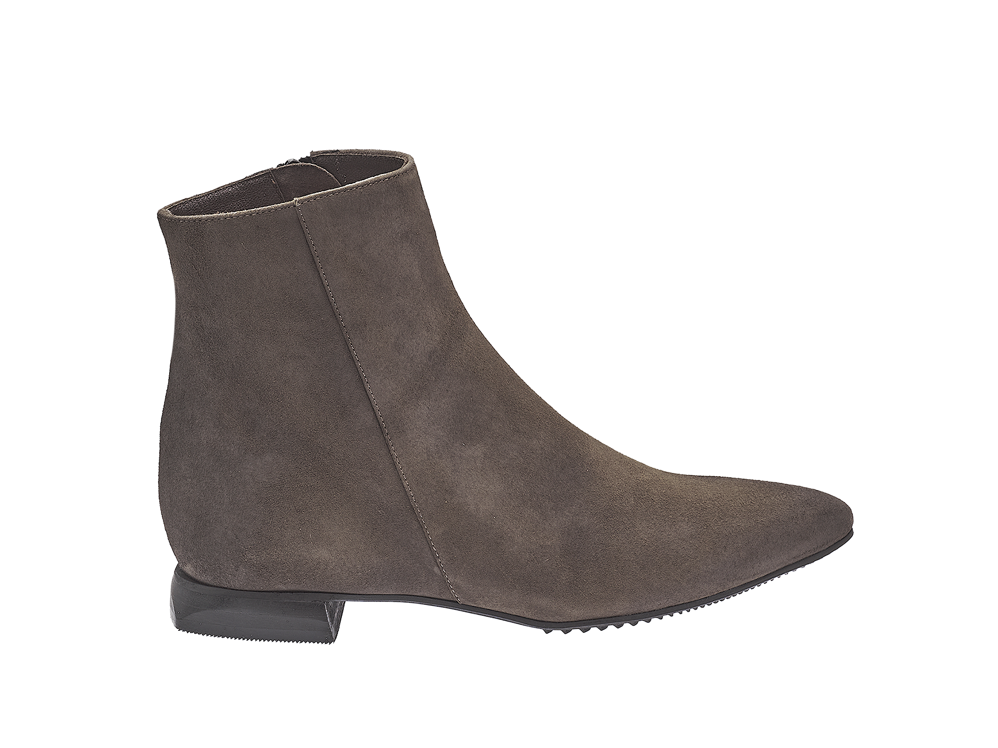 Bottines à bout pointu couleur taupe