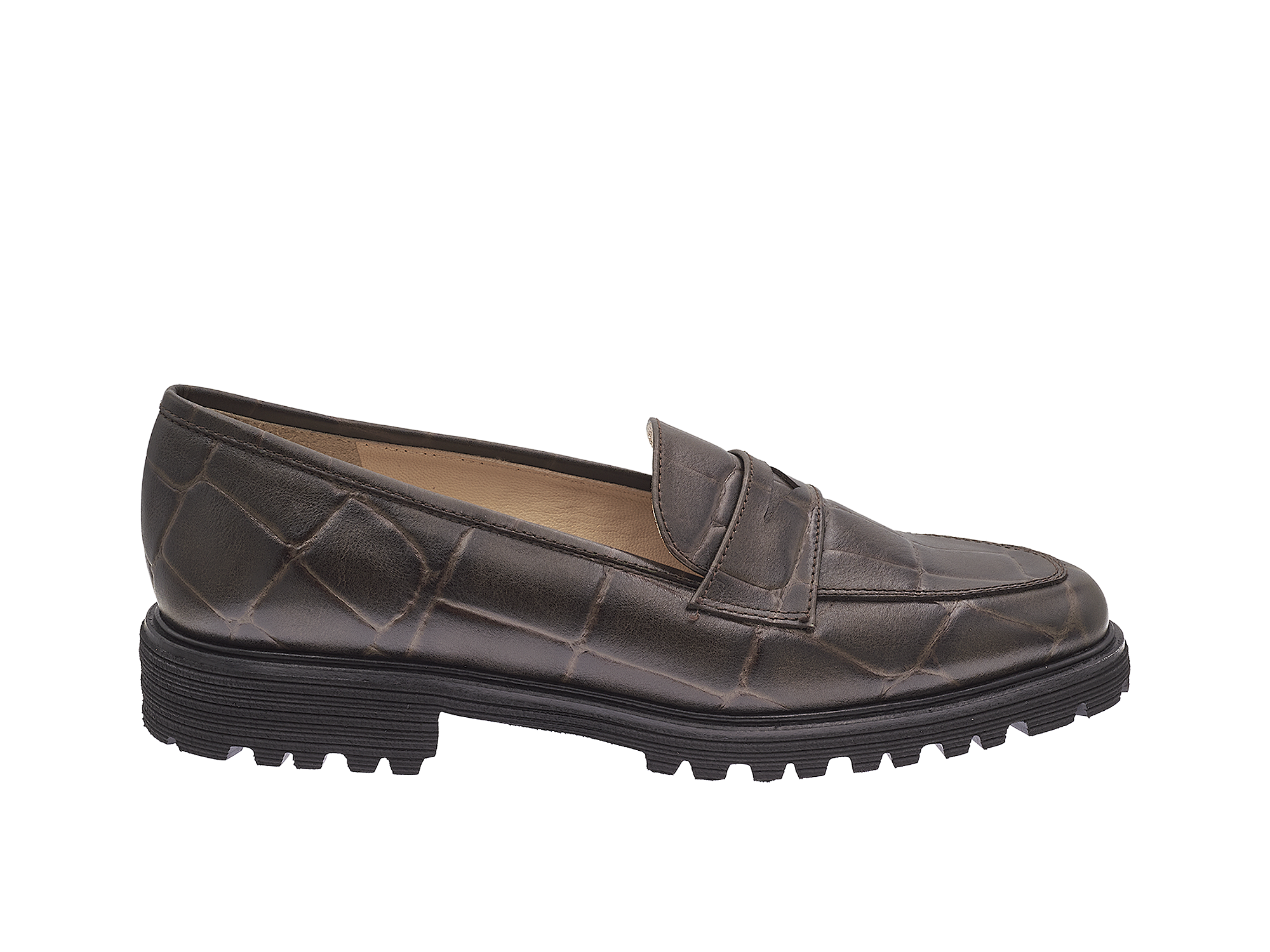 Sportlicher Loafer in geprägtem Leder